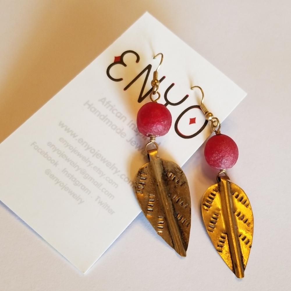 African Inspired Handmade Earrings, New